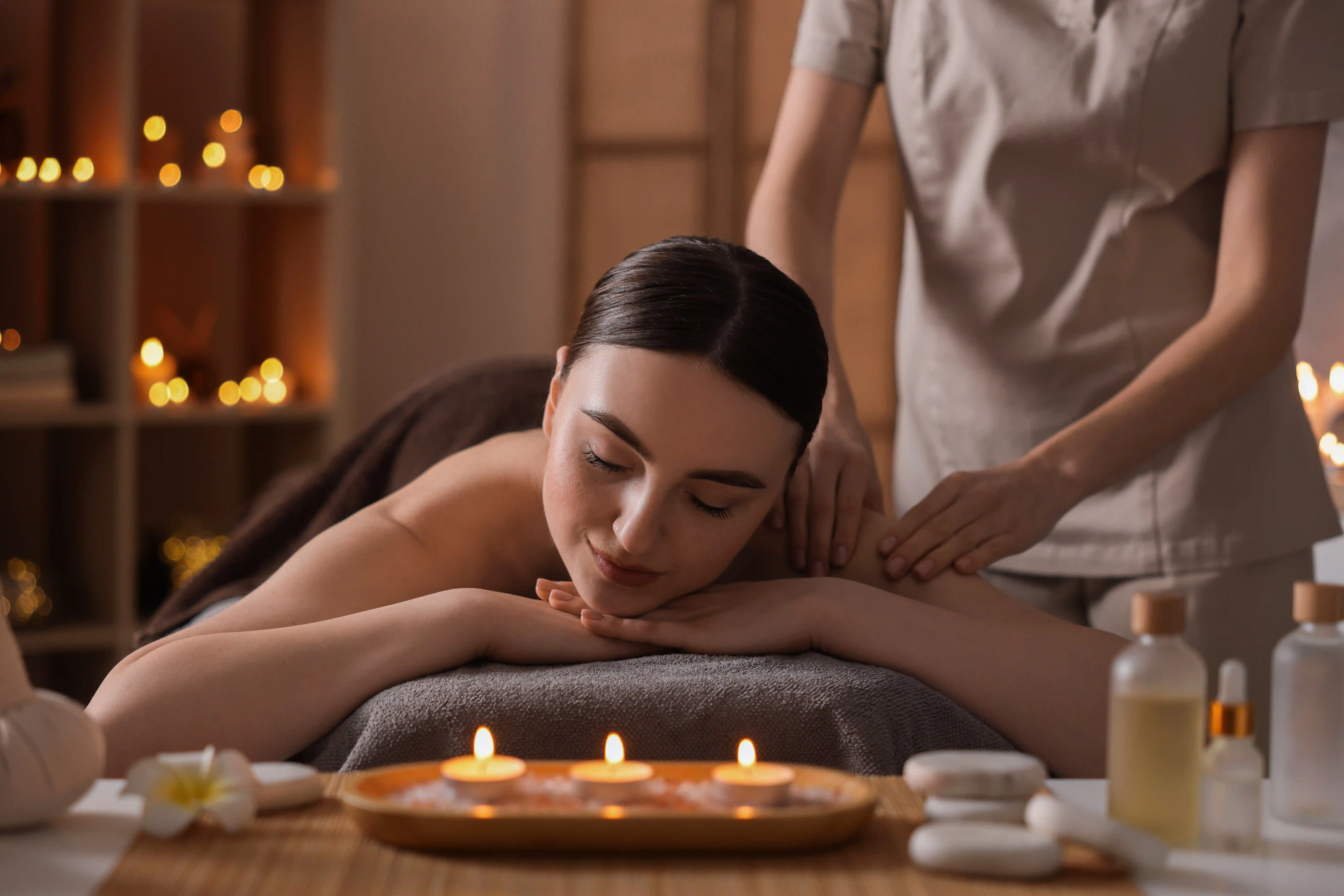 Relaxing spa interior